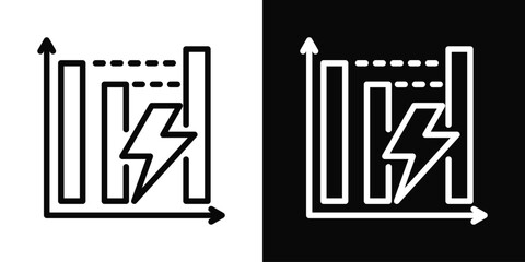 Demand Icon White And Black Background Style