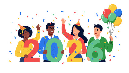 Vector Friends Group with 2026 Celebration