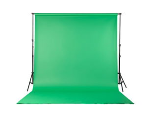 Green screen setup for photography