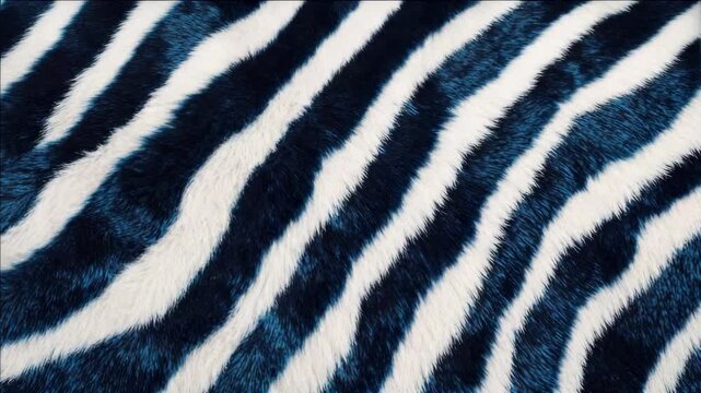 A textured zebra patterned rug with alternating black and white stripes. High-resolution close up .