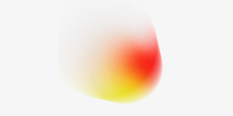 Orange circle gradient noise gradation. Abstract color watercolor blur mesh shape on white background. Gradient aura, grain neon blob with noise effect