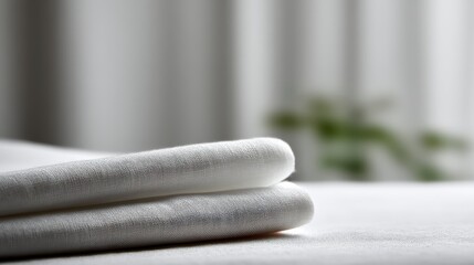 Diagonal linen fold with soft open corner highlight