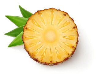 Pineapple Slice with Leaf Arrangement