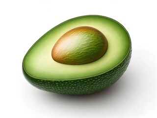 Half Avocado with Seed