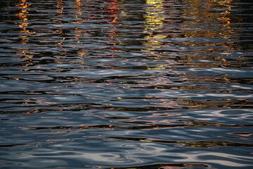 Beautiful sunset over the sea in Split, Croatia.