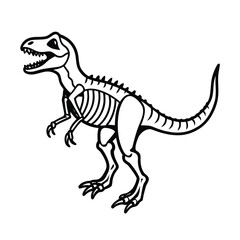 Obraz premium Tyrannosaurus rex vector illustration of a gigantic, isolated, prehistoric dinosaur beast from the Cretaceous period