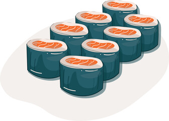 Assorted Sushi Roll Set Featuring Fresh Seafood, Gourmet Japanese Cuisine, Colorful Maki, Nigiri, Sashimi, Perfect for Gourmet Dining, Celebrations, and Seafood Lovers