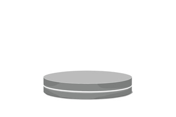 Platform stands alone in empty space for display or presentation purposes during an event or project setup in a studio