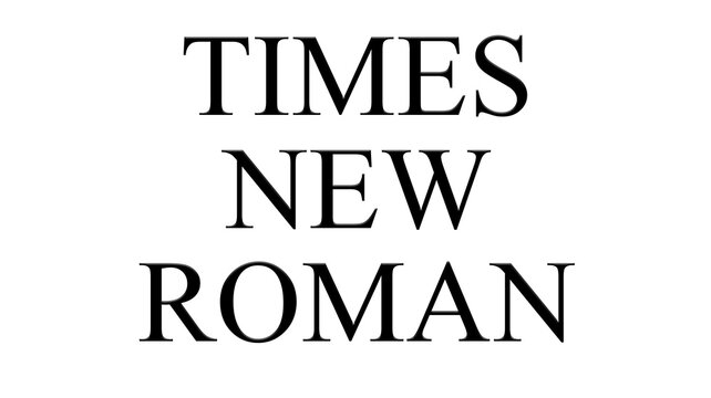 Times New Roman font written in Times New Roman font with a 3d. bevel...The use of the font is the latest nonsense in the so-called culture wars. ..woke...PNG file.