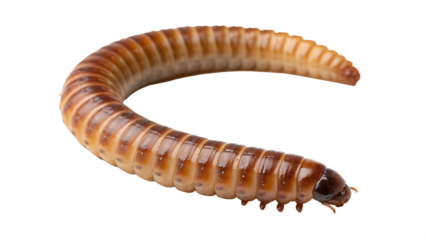 The worm isolated cut out on PNG. AI GENERATED.
