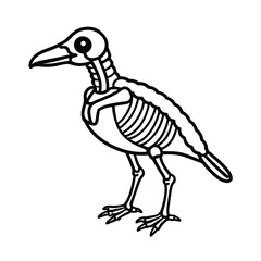 Cartoon stork illustration vector animal flying with a black silhouette design of wings and feather