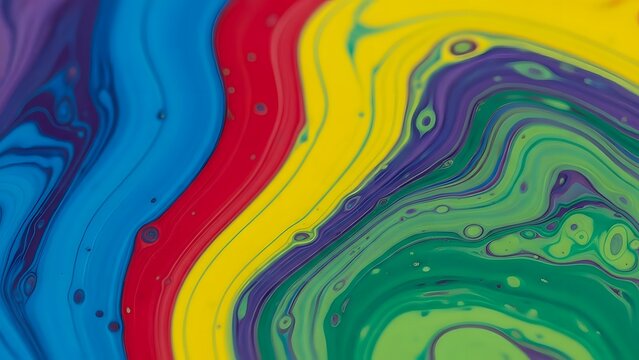 Vibrant abstract flow of colors creating a mesmerizing wave pattern - Powered by Adobe
