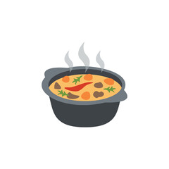 Steaming Hot Soup Bowl Illustration &ndash; Cozy Comfort Food Clipart