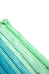 set of colorful zippers isolated on white background © ingalinder