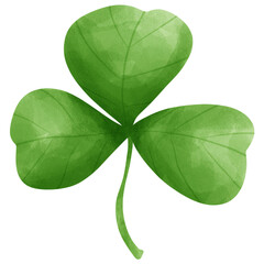 Watercolor clover leaf PNG file
