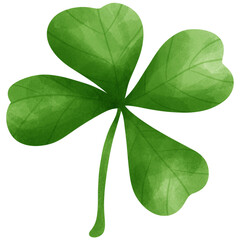 Watercolor clover leaf PNG file