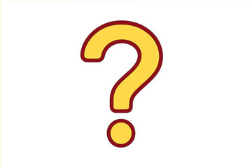 Naklejka premium Large question mark graphic on a plain background used for discussion on various topics in an educational setting