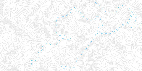 Abstract background with a wave grid map and topography map and seamless pattern with lines White wave paper curved reliefs abstract background, Abstract topographic contours map background.  © MOHART PARK