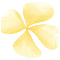 Watercolor clover leaf PNG file