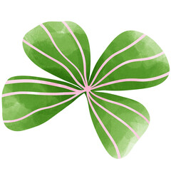 Watercolor clover leaf PNG file