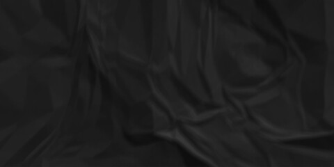 Black crumpled paper background texture pattern overlay. crinkled wrapper rumple wrinkled high resolution arts craft and Seamless black crumpled paper.	