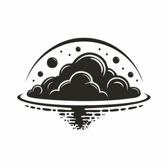 Dust black icon. Clipart image isolated on white background