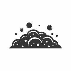 Dust black icon. Clipart image isolated on white background