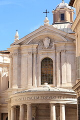 Obraz premium Santa Maria della Pace Church Facade Detail in Rome, Italy
