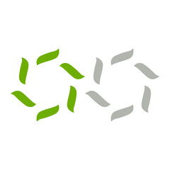 GREEN LEAVES NATURAL BIO ECO PRODUCT ORGANIC FARMING SIGN SYMBOL LOGO VECTOR