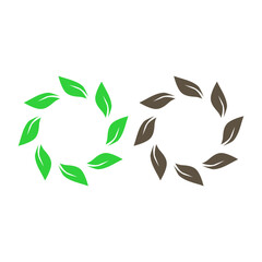 GREEN LEAVES NATURAL BIO ECO PRODUCT ORGANIC FARMING SIGN SYMBOL LOGO VECTOR