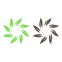 GREEN LEAVES NATURAL BIO ECO PRODUCT ORGANIC FARMING SIGN SYMBOL LOGO VECTOR