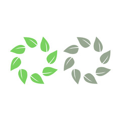 GREEN LEAVES NATURAL BIO ECO PRODUCT ORGANIC FARMING SIGN SYMBOL LOGO VECTOR