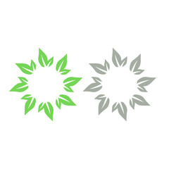 GREEN LEAVES NATURAL BIO ECO PRODUCT ORGANIC FARMING SIGN SYMBOL LOGO VECTOR
