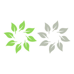 GREEN LEAVES NATURAL BIO ECO PRODUCT ORGANIC FARMING SIGN SYMBOL LOGO VECTOR