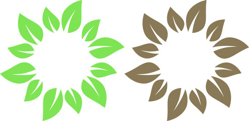 GREEN LEAVES NATURAL BIO ECO PRODUCT ORGANIC FARMING SIGN SYMBOL LOGO VECTOR
