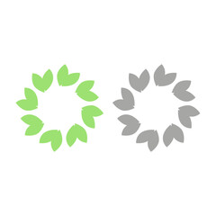 GREEN LEAVES NATURAL BIO ECO PRODUCT ORGANIC FARMING SIGN SYMBOL LOGO VECTOR