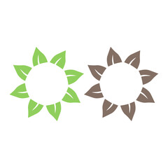 GREEN LEAVES NATURAL BIO ECO PRODUCT ORGANIC FARMING SIGN SYMBOL LOGO VECTOR