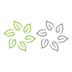 GREEN LEAVES NATURAL BIO ECO PRODUCT ORGANIC FARMING SIGN SYMBOL LOGO VECTOR