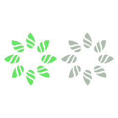 GREEN LEAVES NATURAL BIO ECO PRODUCT ORGANIC FARMING SIGN SYMBOL LOGO VECTOR