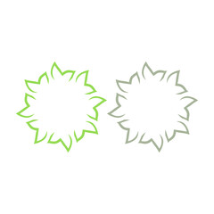 GREEN LEAVES NATURAL BIO ECO PRODUCT ORGANIC FARMING SIGN SYMBOL LOGO VECTOR