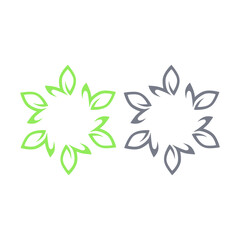 GREEN LEAVES NATURAL BIO ECO PRODUCT ORGANIC FARMING SIGN SYMBOL LOGO VECTOR