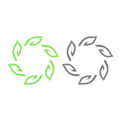 GREEN LEAVES NATURAL BIO ECO PRODUCT ORGANIC FARMING SIGN SYMBOL LOGO VECTOR