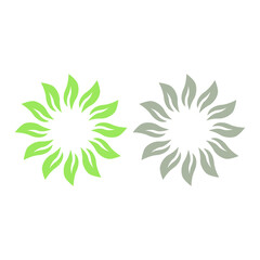 GREEN LEAVES NATURAL BIO ECO PRODUCT ORGANIC FARMING SIGN SYMBOL LOGO VECTOR