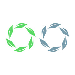 GREEN LEAVES NATURAL BIO ECO PRODUCT ORGANIC FARMING SIGN SYMBOL LOGO VECTOR