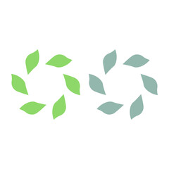 GREEN LEAVES NATURAL BIO ECO PRODUCT ORGANIC FARMING SIGN SYMBOL LOGO VECTOR