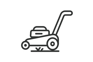 Push lawn mower used for cutting grass and maintaining a garden or yard