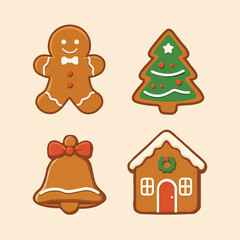 Festive Gingerbread Christmas Cookies Collection