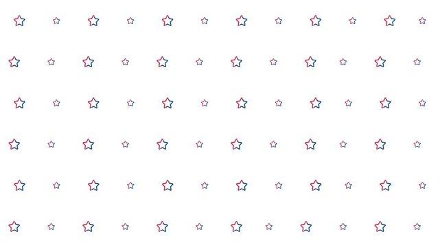 Seamless Red Blue Star Pattern Background Animated Celebration Patriotic Americana Festive Design