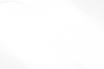Abstract white and gray smooth waves form a clean minimal background, perfect for modern designs.