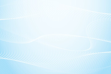 Abstract white wavy glowing lines on a blue background. Futuristic digital high-technology pattern. Health Care concept. Vector